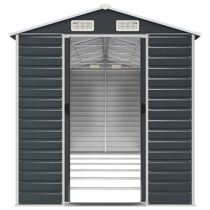 vidaXL Garden Shed Anthracite 191x555x198 cm Galvanised Steel 5