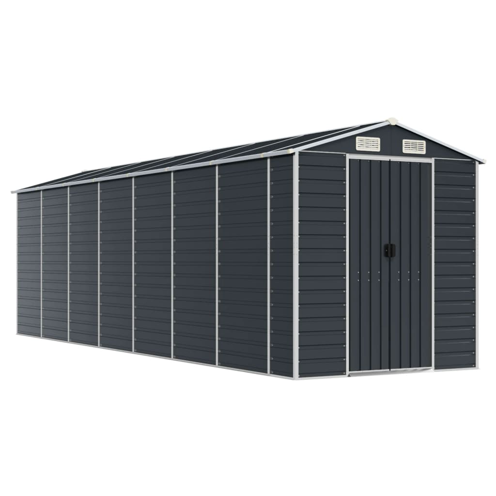 vidaXL Garden Shed Anthracite 191x640x198 cm Galvanised Steel 2