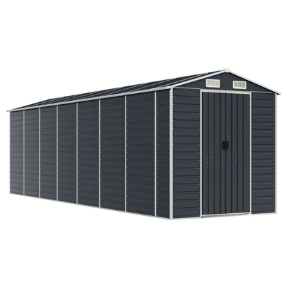 vidaXL Garden Shed Anthracite 191x640x198 cm Galvanised Steel 2