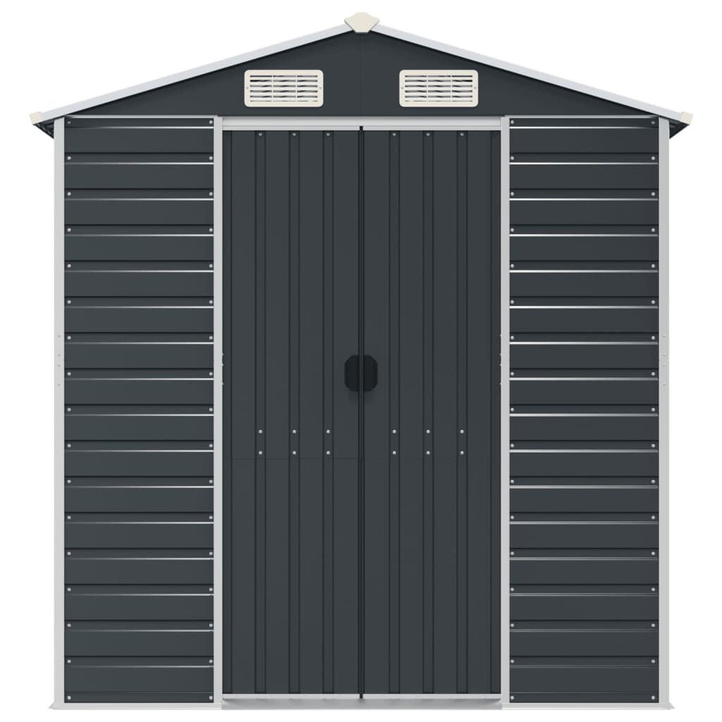 vidaXL Garden Shed Anthracite 191x640x198 cm Galvanised Steel 4