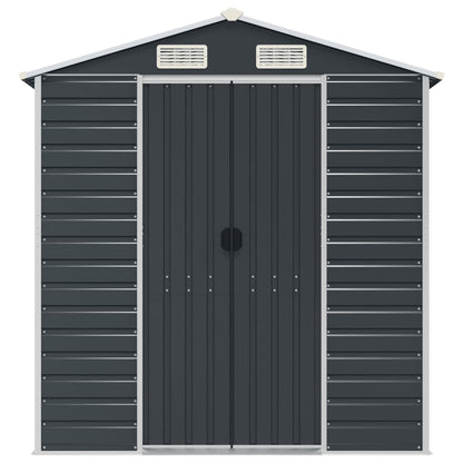 vidaXL Garden Shed Anthracite 191x640x198 cm Galvanised Steel 4