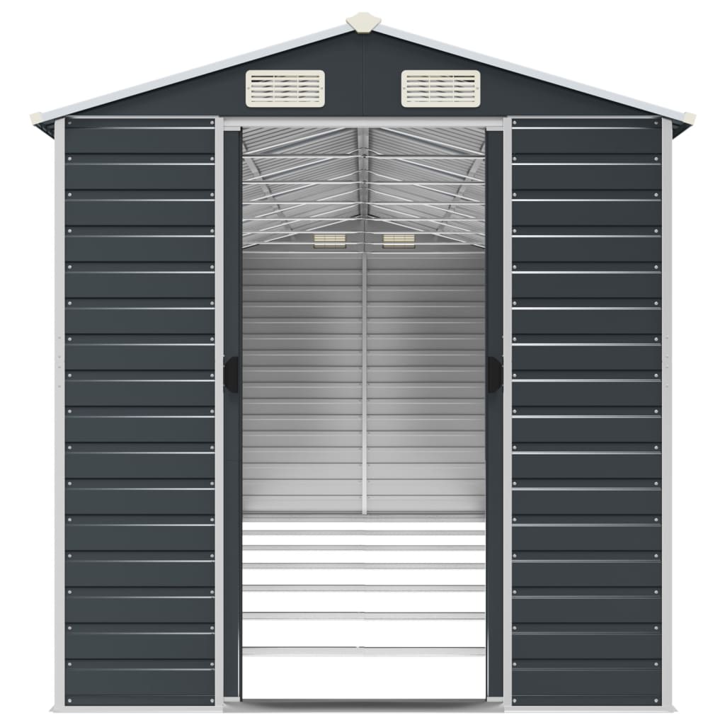 vidaXL Garden Shed Anthracite 191x640x198 cm Galvanised Steel 5