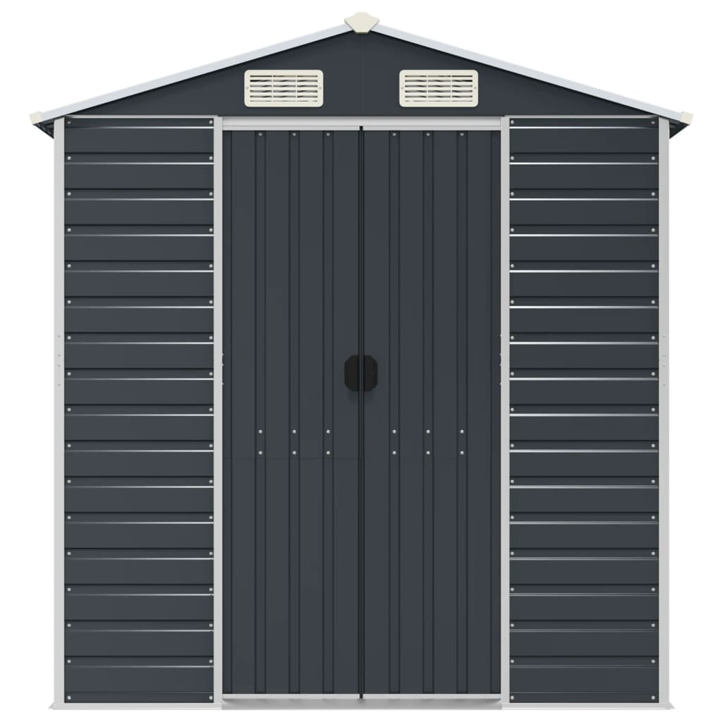 vidaXL Garden Shed Anthracite 191x725x198 cm Galvanised Steel 4