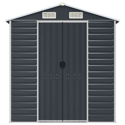 vidaXL Garden Shed Anthracite 191x725x198 cm Galvanised Steel 4