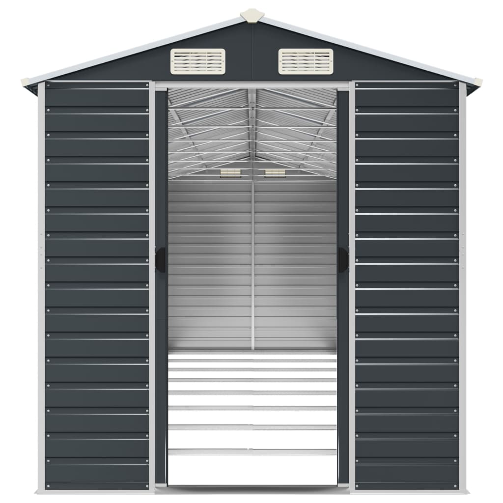 vidaXL Garden Shed Anthracite 191x725x198 cm Galvanised Steel 5