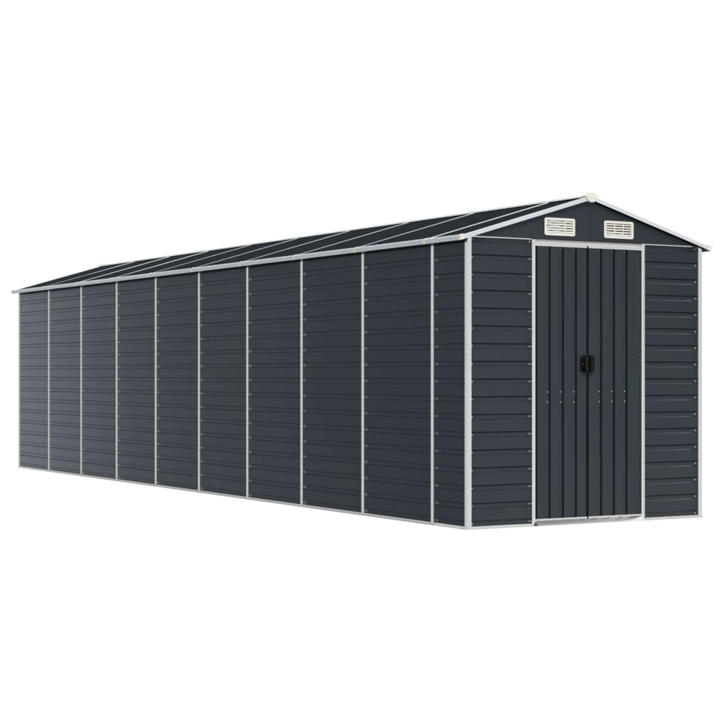 vidaXL Garden Shed Anthracite 191x810x198 cm Galvanised Steel 2
