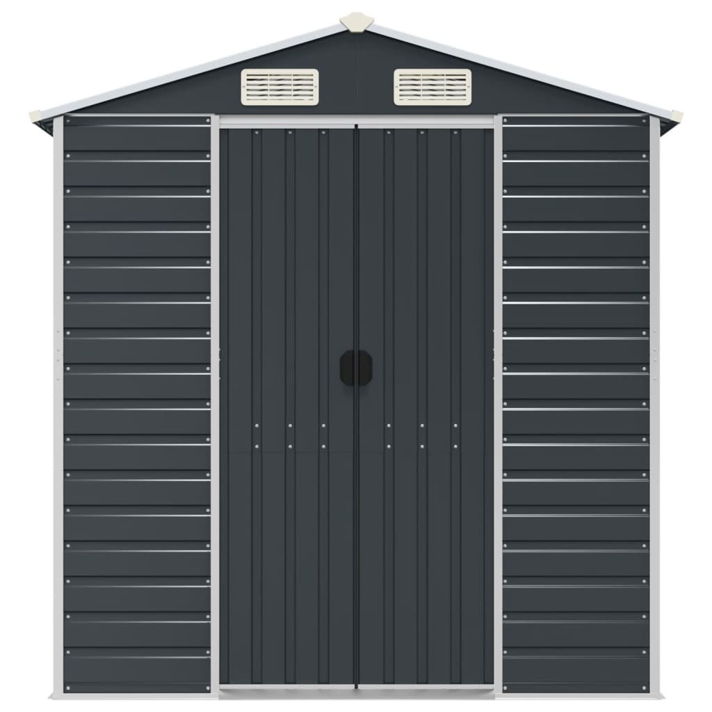 vidaXL Garden Shed Anthracite 191x810x198 cm Galvanised Steel 4