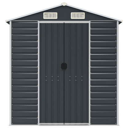 vidaXL Garden Shed Anthracite 191x810x198 cm Galvanised Steel 4