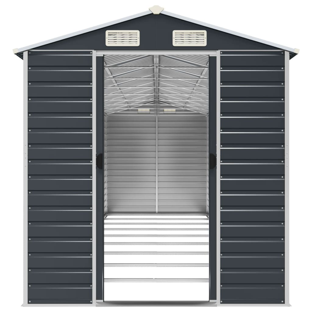 vidaXL Garden Shed Anthracite 191x810x198 cm Galvanised Steel 5