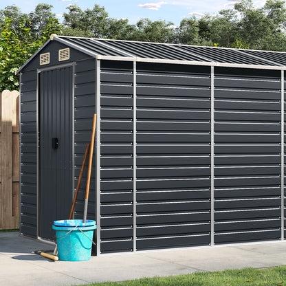 vidaXL Garden Shed Anthracite 191x980x198 cm Galvanised Steel 1