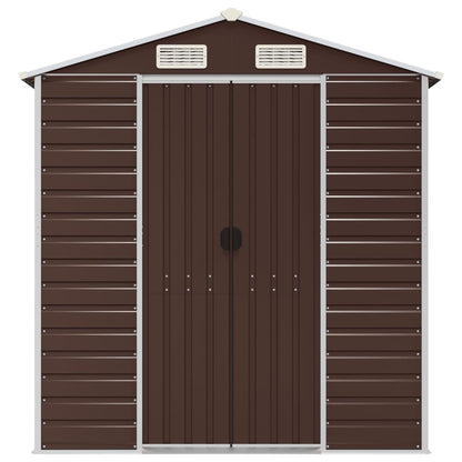 vidaXL Garden Shed | Brown | Galvanised Steel | Large | Garden Shed 4