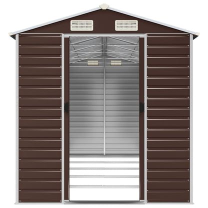 vidaXL Garden Shed | Brown | Galvanised Steel | Large | Garden Shed 5
