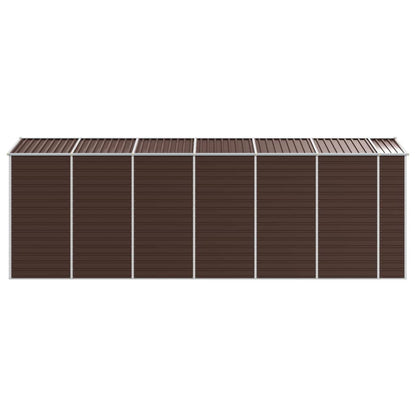 vidaXL Garden Shed Brown 191x555x198 cm Galvanised Steel 6