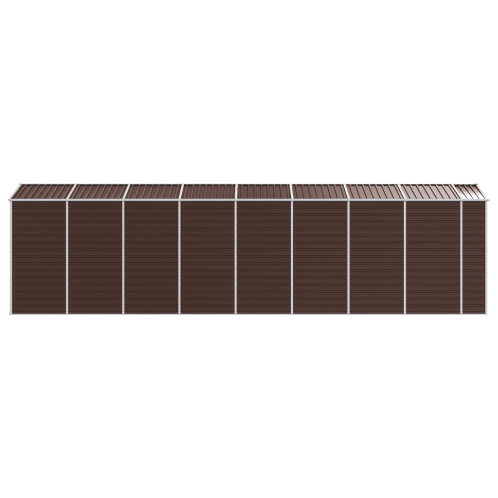 vidaXL Garden Shed Brown 191x725x198 cm Galvanised Steel 6