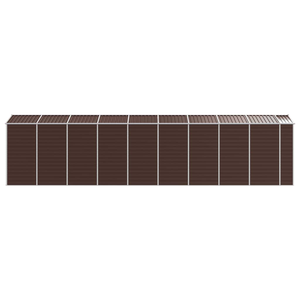 vidaXL Garden Shed Brown 191x810x198 cm Galvanised Steel 6