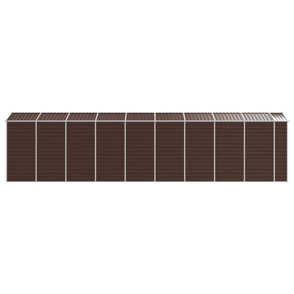vidaXL Garden Shed Brown 191x810x198 cm Galvanised Steel 6