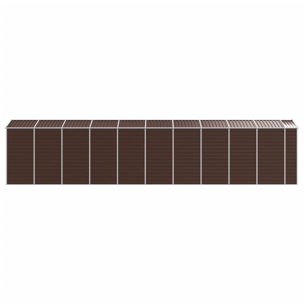 vidaXL Garden Shed Brown 191x895x198 cm Galvanised Steel 6