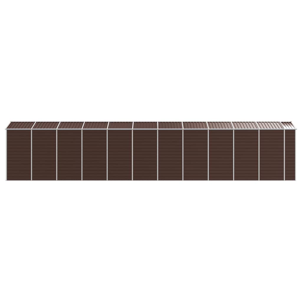 vidaXL Garden Shed Brown 191x980x198 cm Galvanised Steel 6