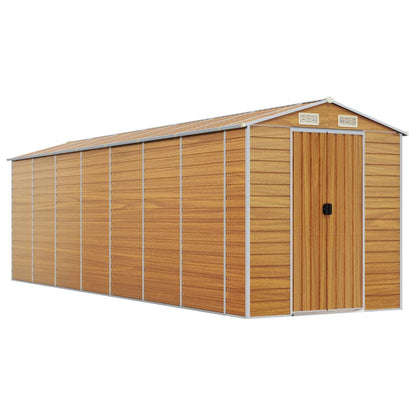 vidaXL Garden Shed Light Brown 191x640x198 cm Galvanised Steel 2