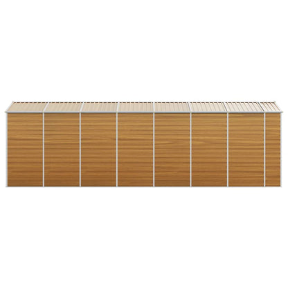 vidaXL Garden Shed Light Brown 191x640x198 cm Galvanised Steel 6