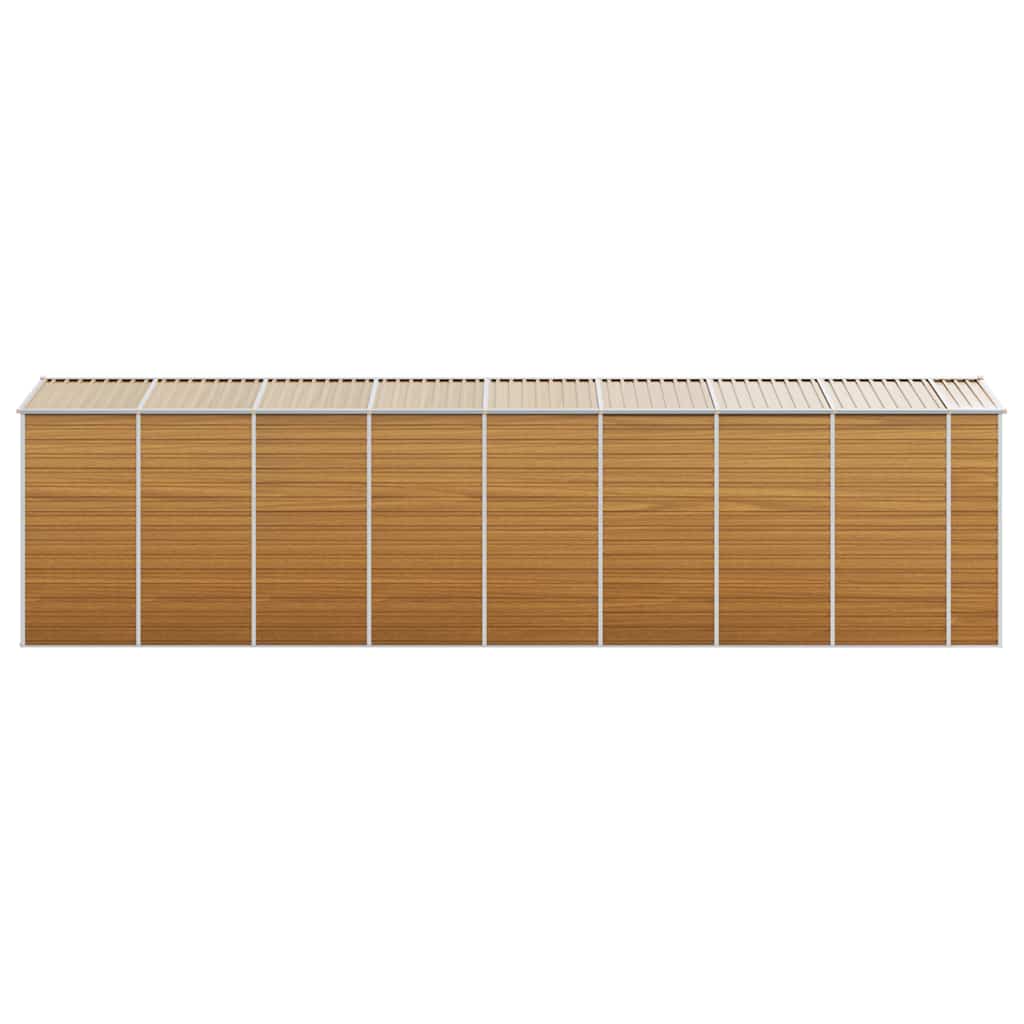 vidaXL Garden Shed Light Brown 191x725x198 cm Galvanised Steel 6