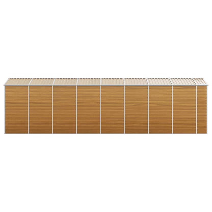 vidaXL Garden Shed Light Brown 191x725x198 cm Galvanised Steel 6