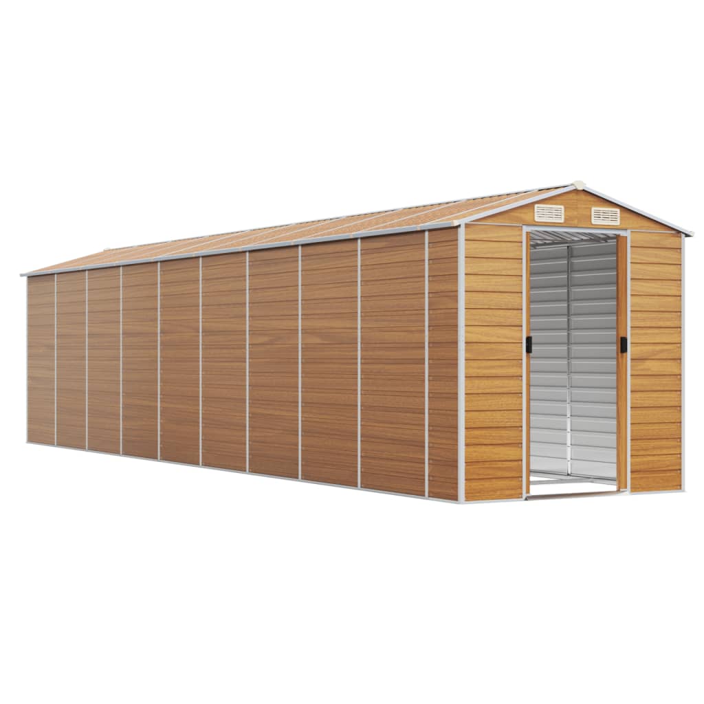 vidaXL Garden Shed Light Brown 191x810x198 cm Galvanised Steel 3