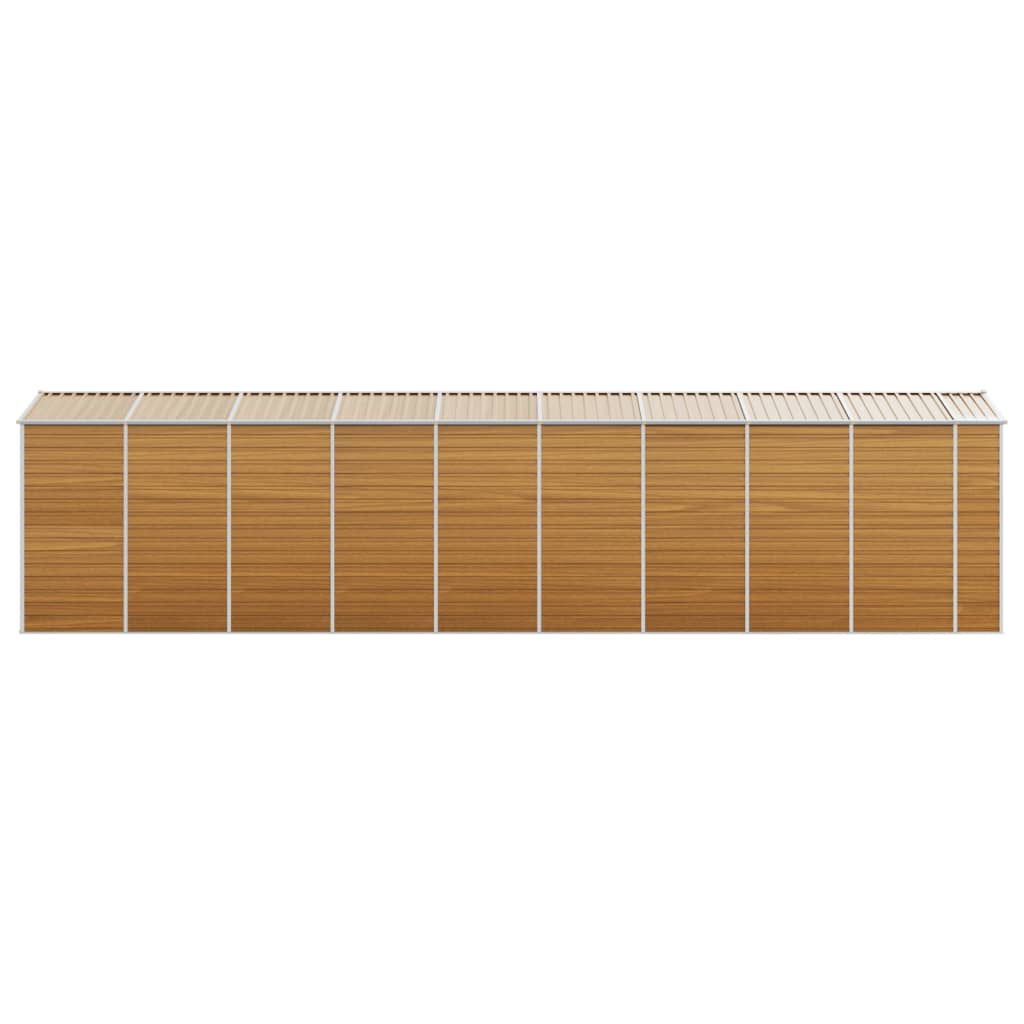vidaXL Garden Shed Light Brown 191x810x198 cm Galvanised Steel 6