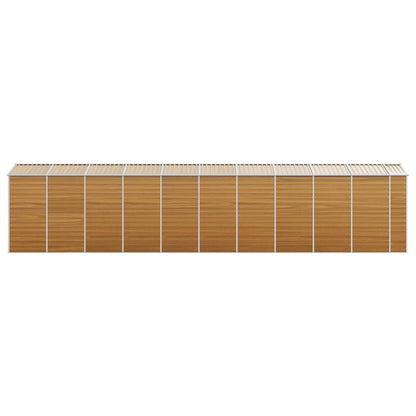 vidaXL Garden Shed Light Brown 191x895x198 cm Galvanised Steel 6