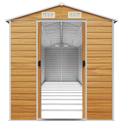vidaXL Garden Shed Light Brown 191x980x198 cm Galvanised Steel 5
