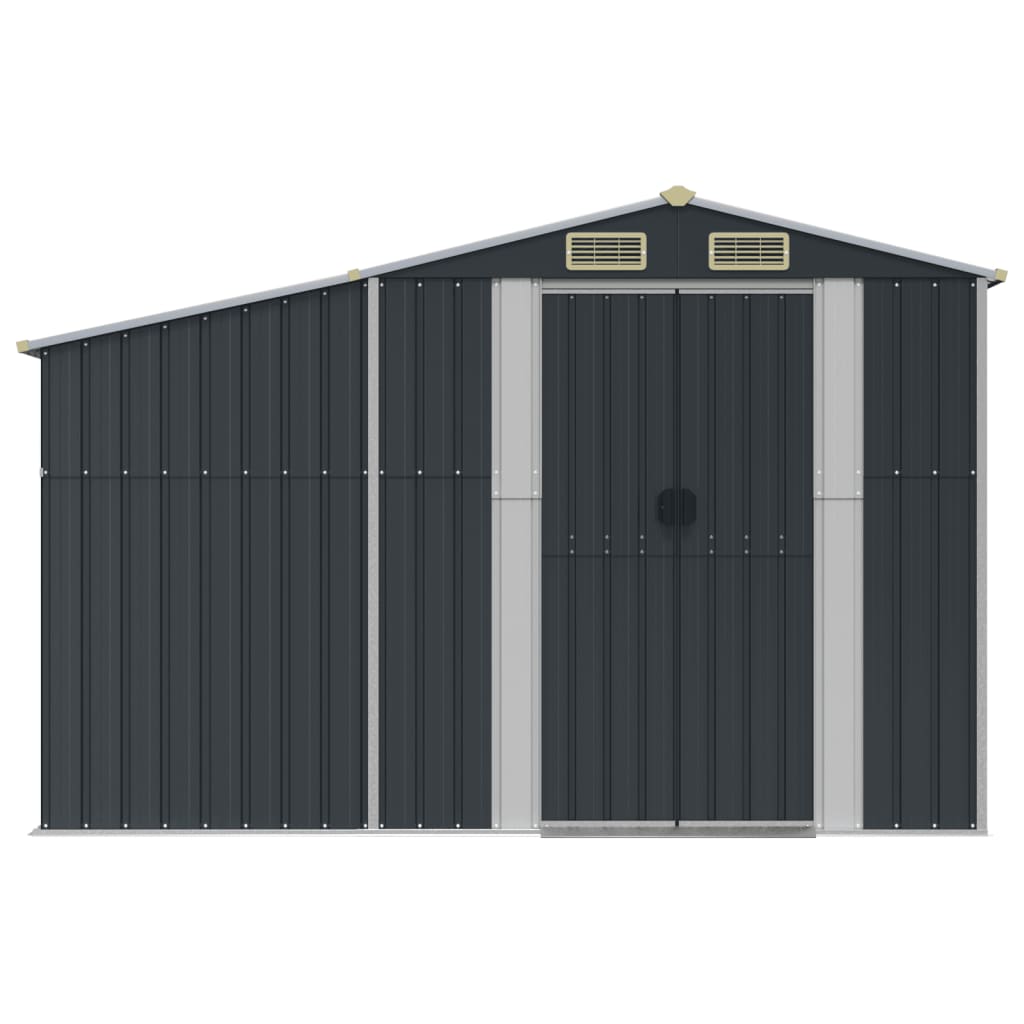 vidaXL Garden Shed Anthracite 277x365,5x179 cm Galvanised Steel 4