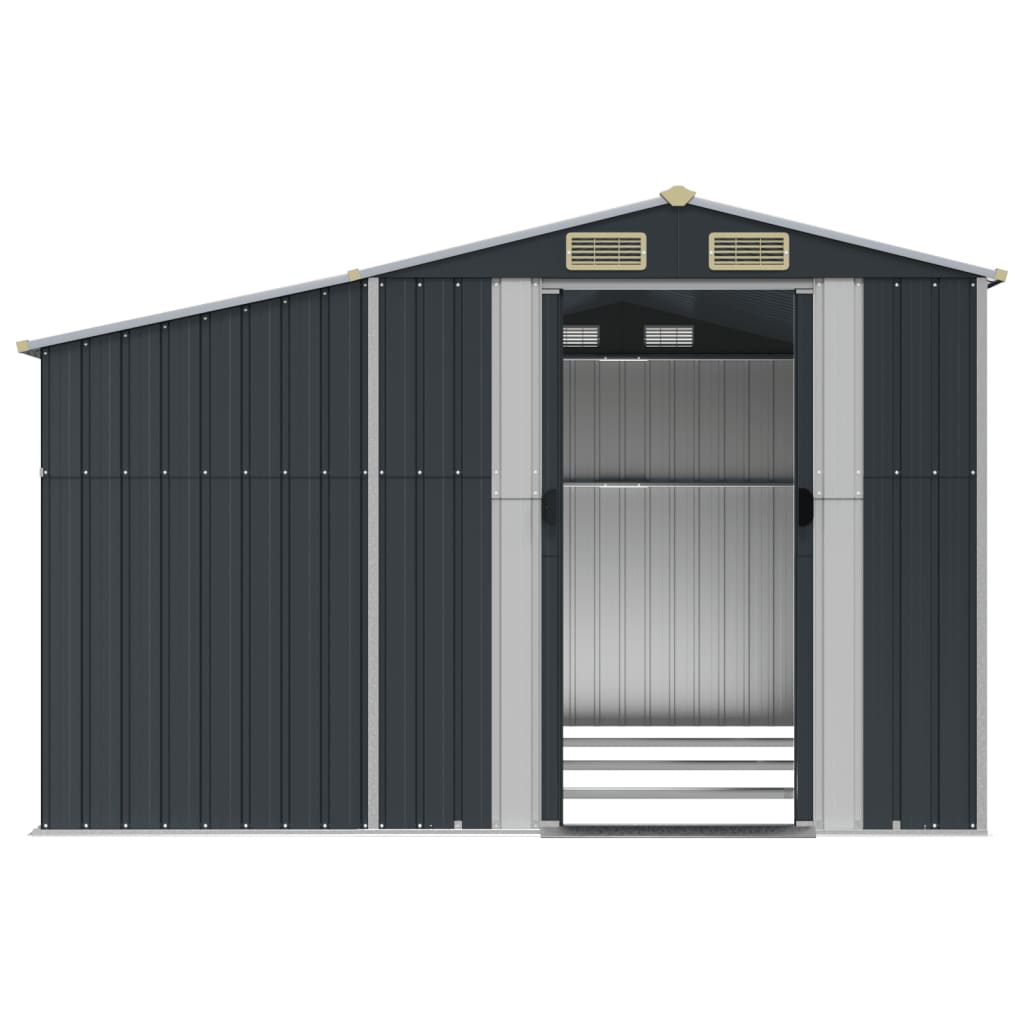 vidaXL Garden Shed Anthracite 277x365,5x179 cm Galvanised Steel 5