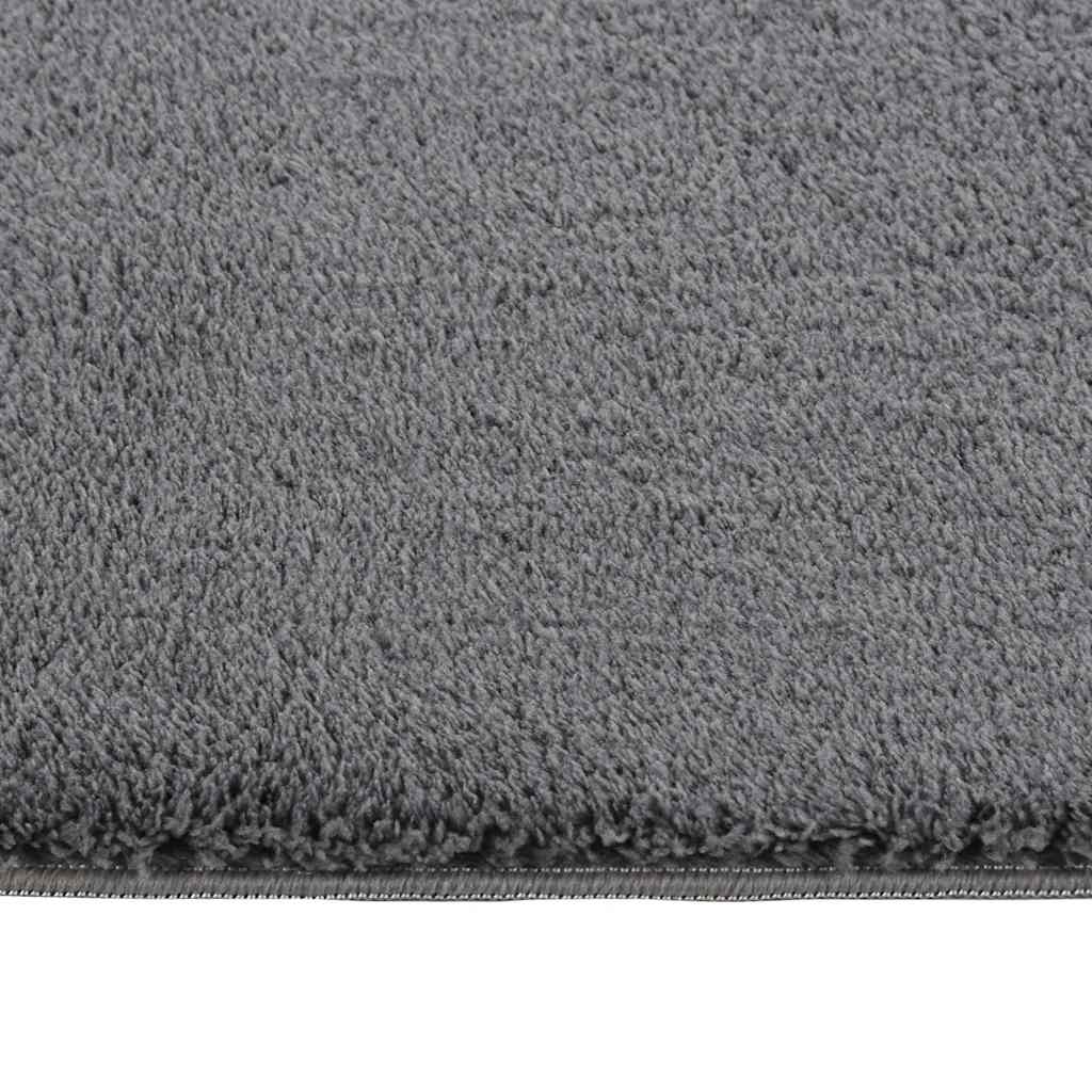 Shaggy Rug Polyester Width 240 cm Anthracite 340 cm