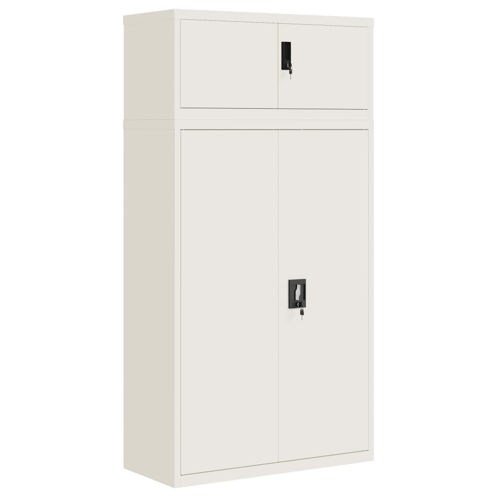 vidaXL File Cabinet White 90x40x180 cm Steel 2