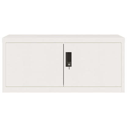 vidaXL File Cabinet White 90x40x180 cm Steel 4