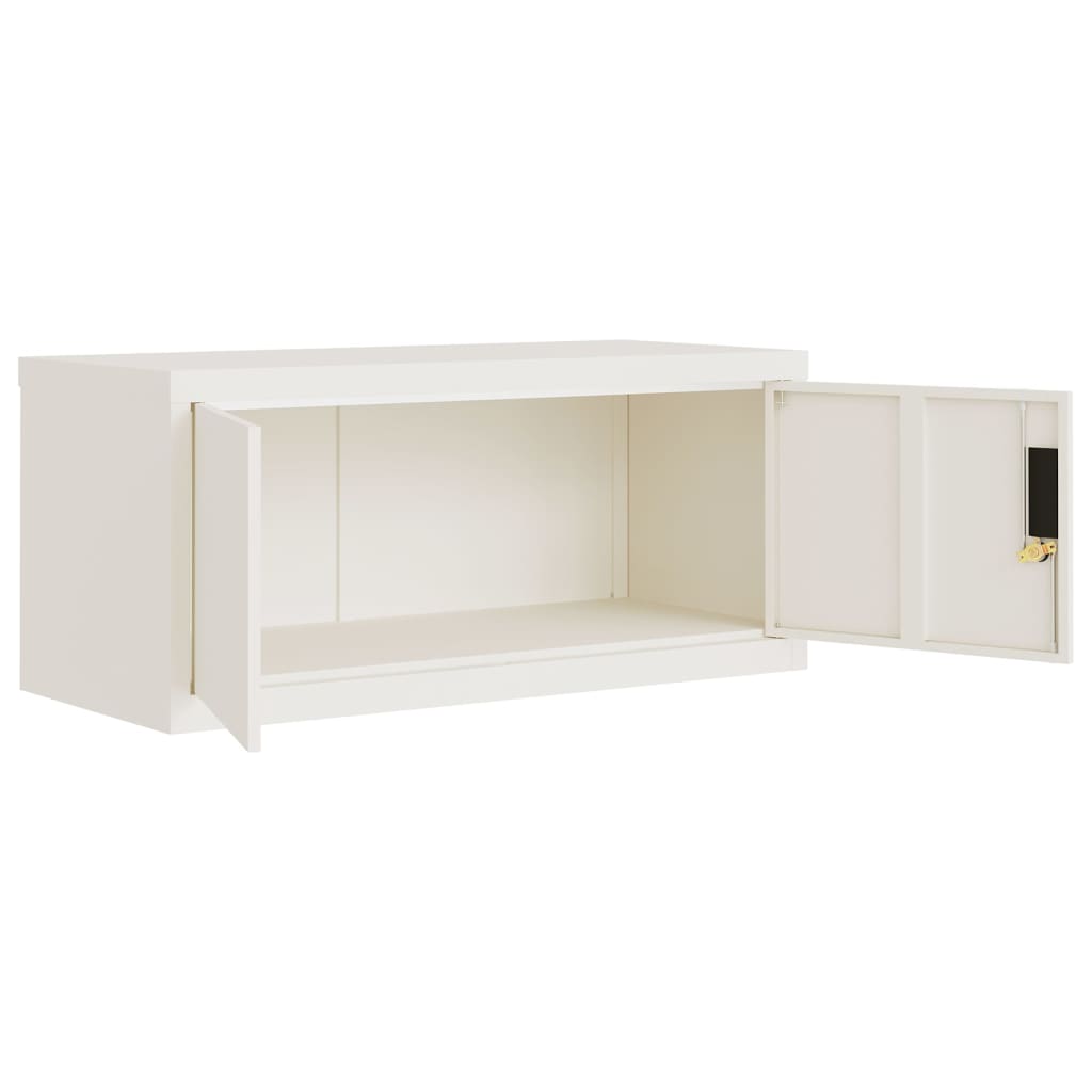 vidaXL File Cabinet White 90x40x180 cm Steel 5
