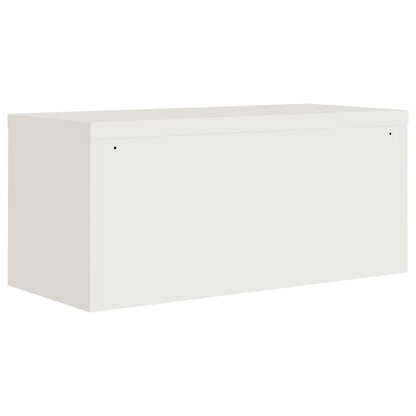 vidaXL File Cabinet White 90x40x180 cm Steel 6