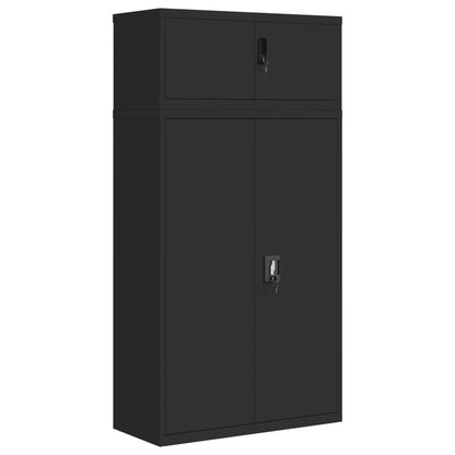 vidaXL File Cabinet Black 90x40x180 cm Steel 2