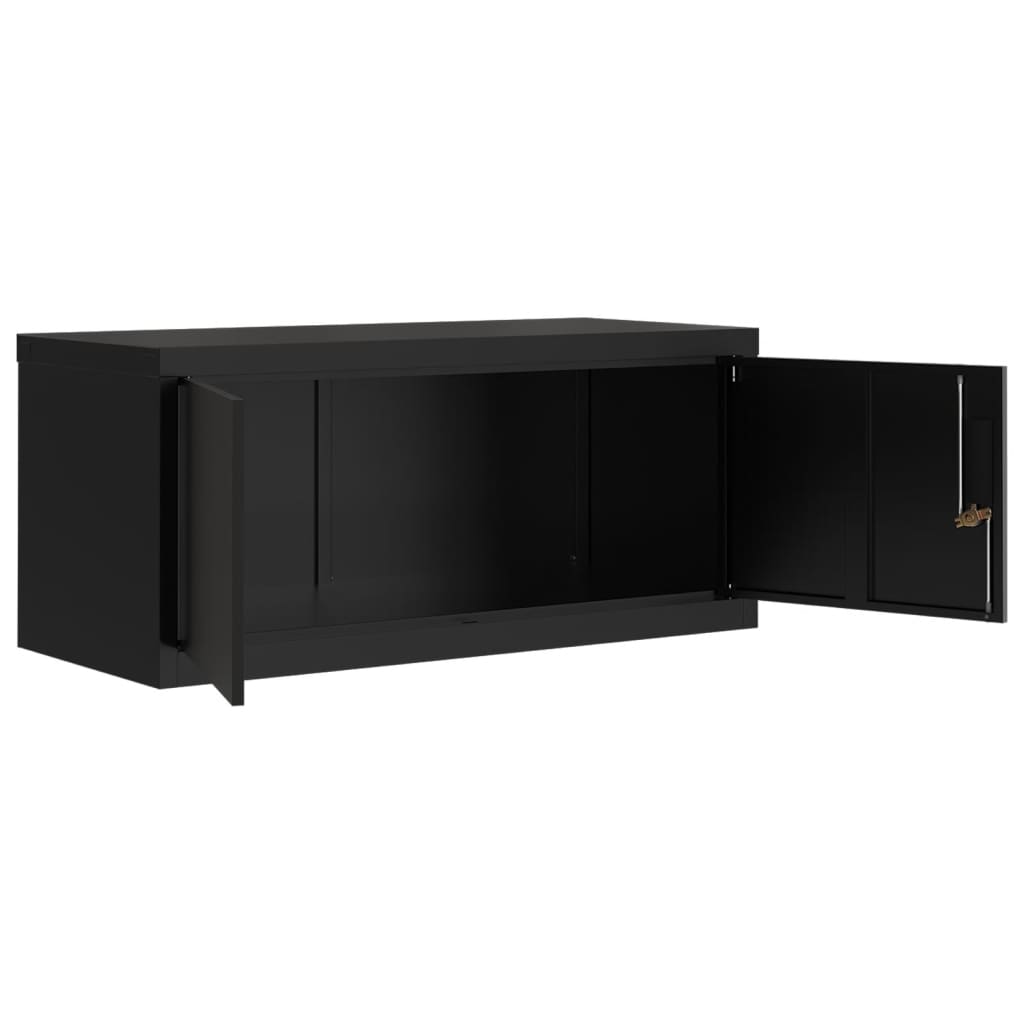 vidaXL File Cabinet Black 90x40x180 cm Steel 5