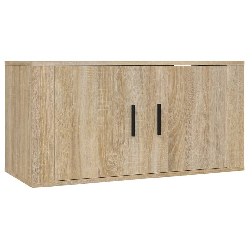 Wall-mounted TV Cabinet Set 80x34.5x40 cm 3 pcs Sonoma oak