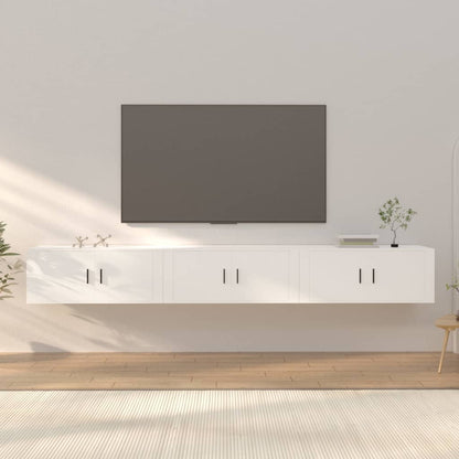 Wall-mounted TV Cabinet Set 100x34.5x40 cm 3 pcs White