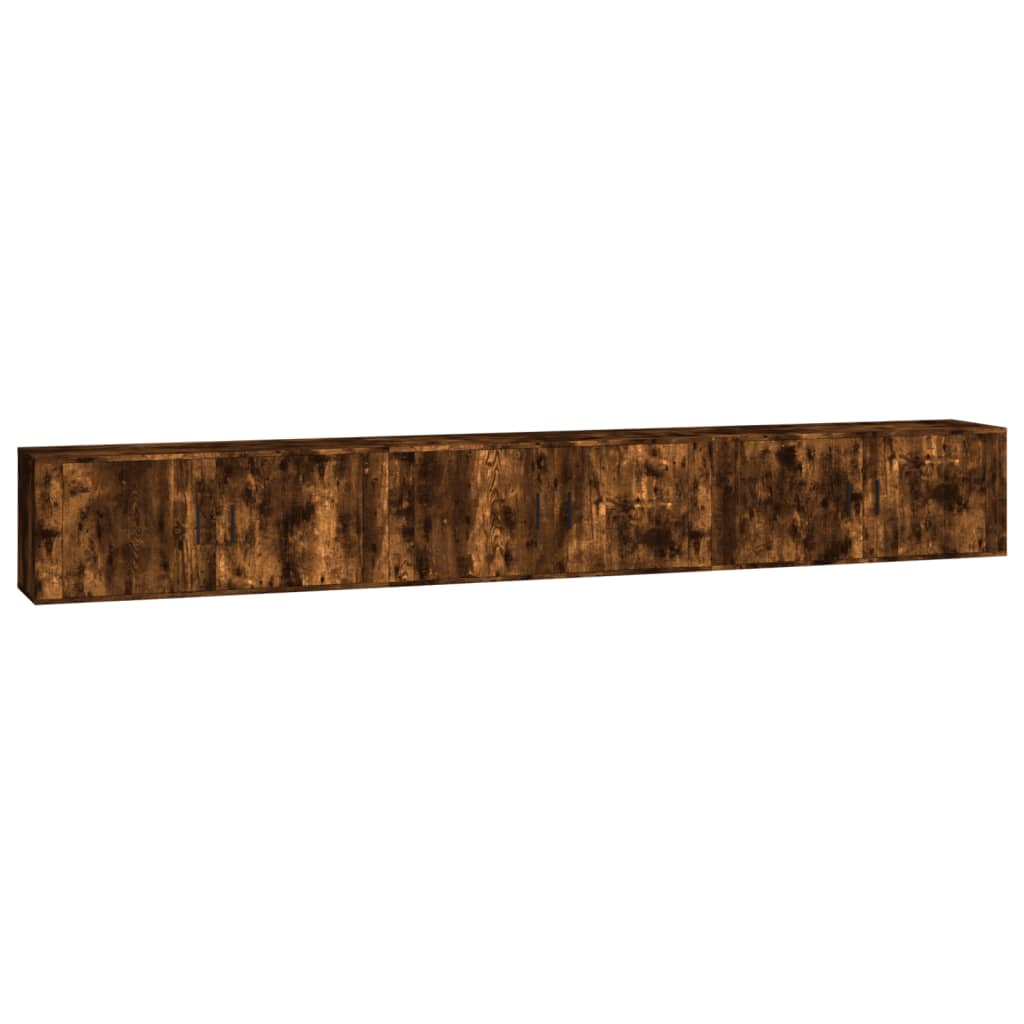 Wall-mounted TV Cabinet Set 100x34.5x40 cm 3 pcs Smoked oak