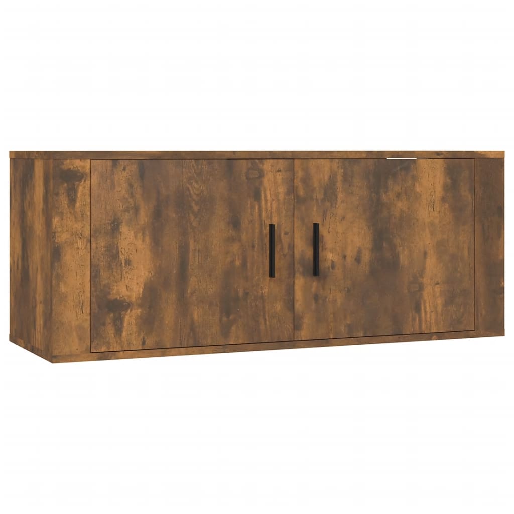 Wall-mounted TV Cabinet Set 100x34.5x40 cm 3 pcs Smoked oak
