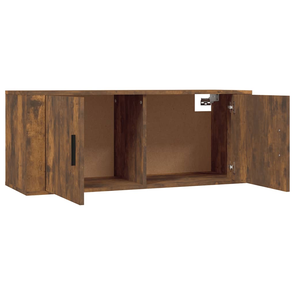 Wall-mounted TV Cabinet Set 100x34.5x40 cm 3 pcs Smoked oak