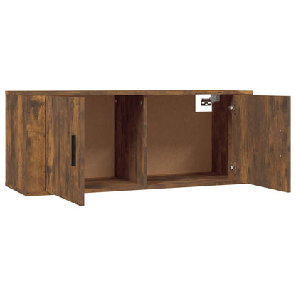 Wall-mounted TV Cabinet Set 100x34.5x40 cm 3 pcs Smoked oak
