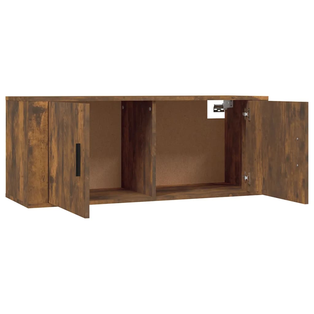 2 Piece TV Cabinet Set Engineered Wood Smoked oak