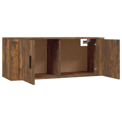 2 Piece TV Cabinet Set Engineered Wood Smoked oak