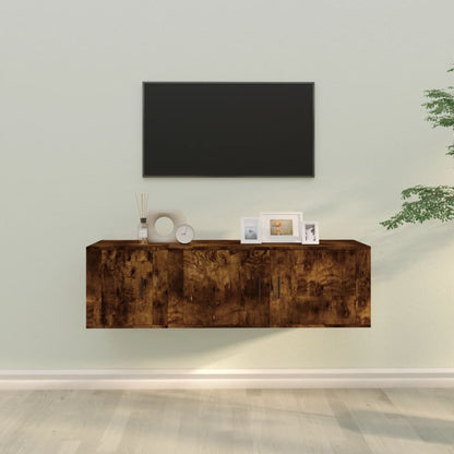 2 Piece TV Cabinet Set Engineered Wood Smoked oak