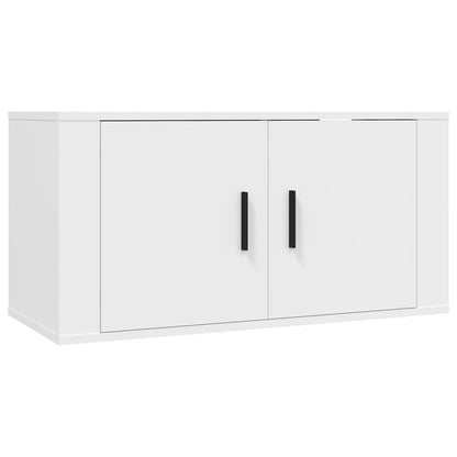 3 Piece TV Cabinet Set Engineered Wood White
