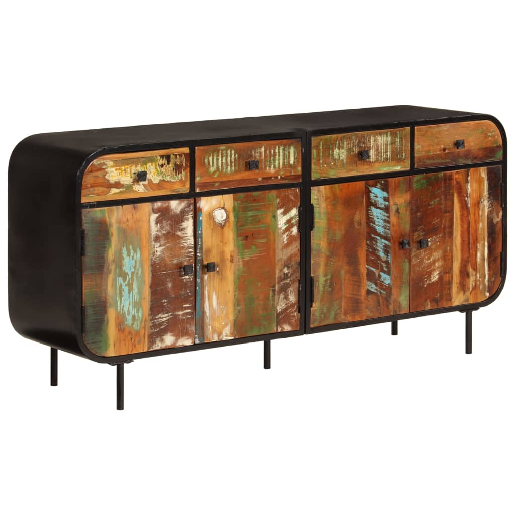 vidaXL Sideboard 140x35x70 cm Solid Wood Reclaimed and Metal 1